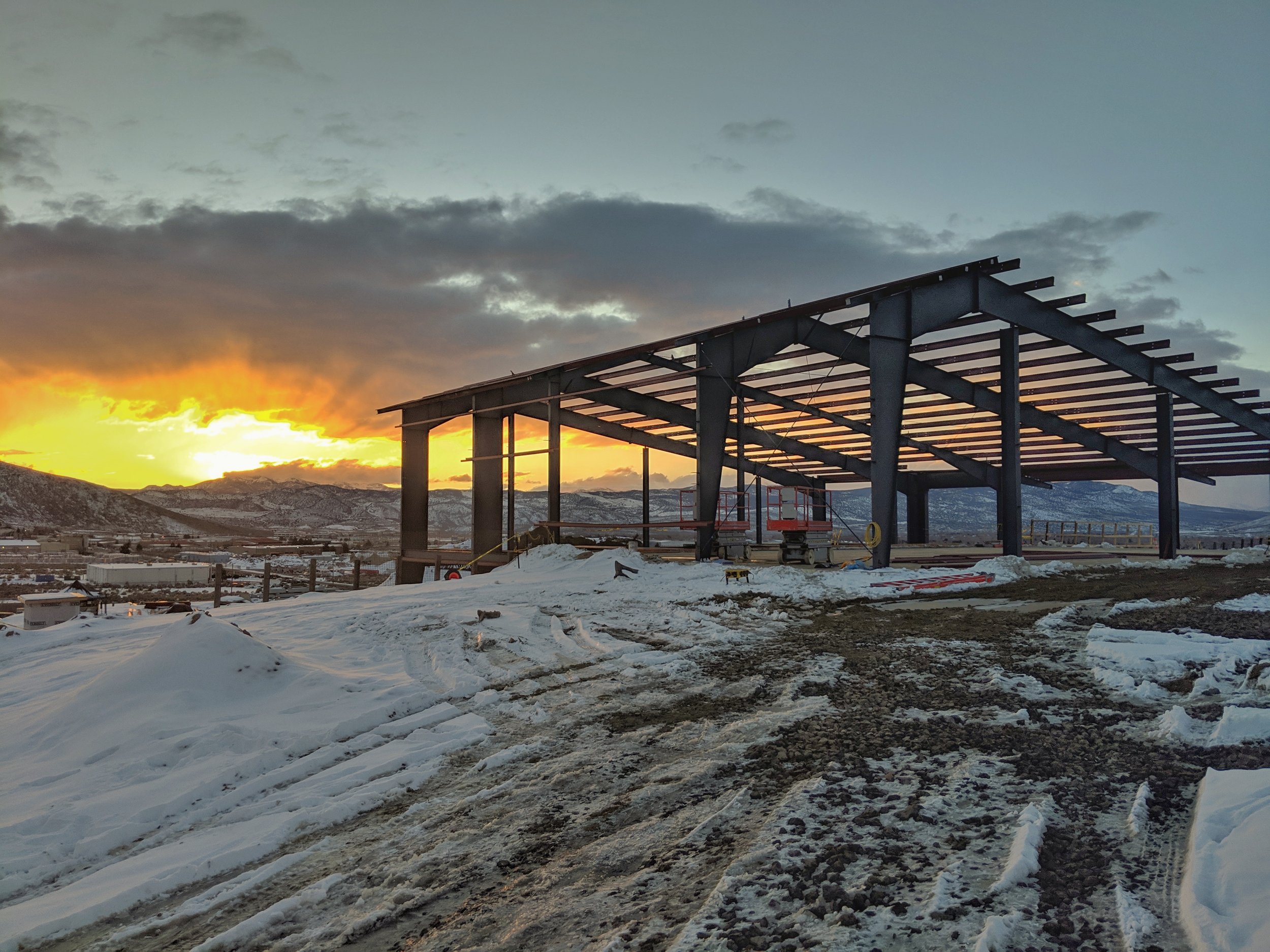 Simerson crew at work on a complex construction site